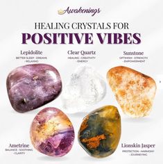 Positive Vibes Crystal Kit - Etsy Crystal Meanings, Chakra Stones