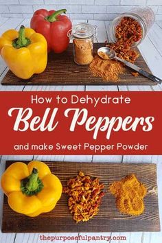 how to dehydraate bell peppers and make sweet pepper powder