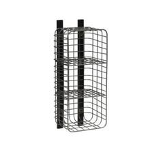 a metal rack with three shelves on it