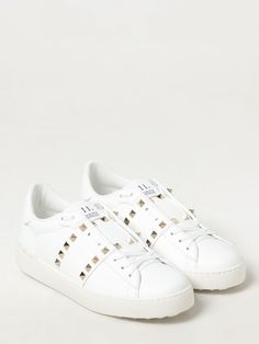 Find VALENTINO Sneakers on Editorialist. Sneakers VALENTINO GARAVANI Woman color White Valentino Sneakers Outfit Women, Luxury White Studded Sneakers, White Low-top Sneakers With Spikes, Casual White Sneakers With Studs, Casual White Studded Sneakers, Luxury White Sneakers With Spikes, Luxury White Spiked Sneakers, Baskets Valentino, Valentino Garavani Sneakers