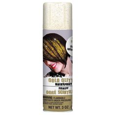 Glam up the party 'do with Gold Glitter Hair Spray! This Gold Glitter Hair Spray gives your hair a sprinkling of gold glitter along with hair spray hold. Washes out easily. Hair Glitter Spray, Glitter Hair Spray, Gold Halloween, Hair Glitter, Glitter Spray, Halloween Store, Kids Party Supplies, Glitter Hair, Glitter Gold