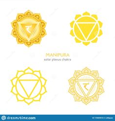 the seven chakras in yellow and white colors on a white background royalty illustration