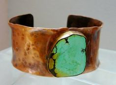 Copper Cuff with Turquoise Slab Stone Silver Jewelry Diy, Copper Jewelry Handmade, Store Jewelry, Copper Turquoise, Shop Jewelry, Handmade Jewelry Diy