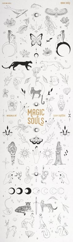 an advertisement for the magic soul's album, with cats and other animals on it