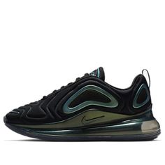 Nike Womens WMNS Air Max 720 Black AR9293-007 720 Nike, Air Max Style, Nike Air Max Excee, Air Max 90 Premium, Orange Camo, Air Max 720, Air Max 98, Marathon Running Shoes, Jordan 2