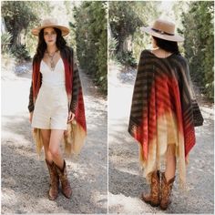 Cozy Stripes Western Style Tassel Poncho Shawl One Size, 100% Polyester, Ships In 7-8 Days Sweater Business Casual, Diy Western, Office Sweater, Tweed Wedding, Knit Poncho Sweater, Preppy Prom, Boho Contemporary, Winter Blazer, Blazer Blouse