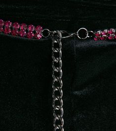 This gorgeous gemstone chain belt will showcase a rare sparkle to amp up the glamour of your dressy looks. It features a four-row draped design with sparkling gemstone embellishments and larger round gemstone accents. Includes a back adjustable chain and lobster clasp closure. Rhinestone Heels, Designer Drapes, Chain Belt, Velvet Dress, Lobster Clasp, Embellishments, Sparkle, Velvet, Confidence