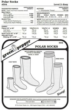 an advertisement for polar socks with instructions on how to wear them and how to use them