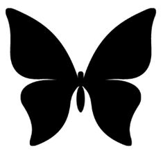 a black and white silhouette of a butterfly