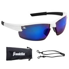 Franklin Sports MLB Non Flip Up Sunglasses - White Softball Sunglasses, Flip Up Sunglasses, Sunglasses White, Softball Players, Baseball Equipment, Women's Sports, Rectangular Sunglasses, Sports Sunglasses, Kids Sunglasses