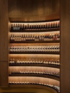 a wine cellar filled with lots of bottles