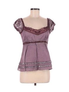 Blouse Purple, 2000s Fashion Outfits, 2000s Fashion, Solid Tops, Dream Clothes, Looks Vintage, Fashion Killa, Short Sleeve Blouse, Look Cool