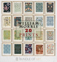 william and mary's 20 prints bundle is shown in the middle of this image