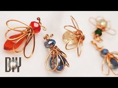 three different types of wire jewelry on a white surface with the words diy written below it