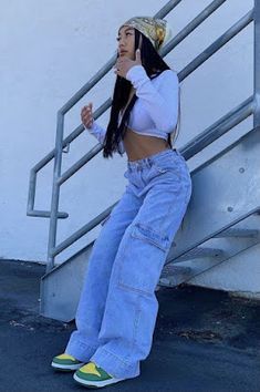 Baggy Pants Outfit, Streetwear Girl, Cargo Pants Outfit, Outfits Streetwear, Outfit Mujer, Cute Swag Outfits, Tomboy Fashion