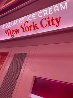 there is a sign that says museum of ice cream new york city on the wall