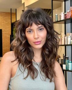 Curly Shag Haircut, Haircuts For Medium Length Hair, Medium Length Hairstyles, Shaggy Hair, Hairstyles And Haircuts, Curly Hair With Bangs, Long Wavy Hair, Long Curly Hair