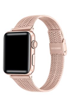 This Apple Watch band features a sleek look crafted from two-tone stainless steel. Apple Watch not included Compatible with Apple Watch SE & Series Ultra/8/7/6/5/4/3/2/1 Stainless steel/goldtone plate Imported Unique Apple Watch Bands, Women’s Apple Watch Bands, Best Apple Watch Bands Women, Silver Apple Watch Band Ideas, Bracelets With Apple Watch, Apple Watch Straps Women, Elegant Apple Watch, Cute Apple Watch Bands, Apple Watch Bands Women