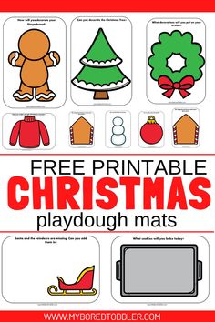 printable christmas playdough mats for kids