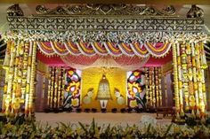 Wedding decoration Pelli Mandapam Decoration, Muhurtham Decor, Wedding Mandapam