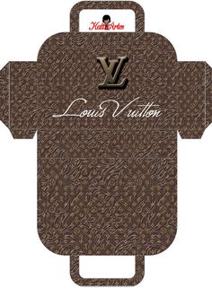 the louis vuitton logo is shown on an open cardboard box that has been cut out