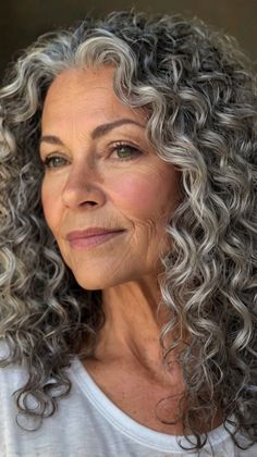 Curly Hairstyles for Women Over 50 Grey Hair Over 50