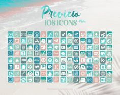 Florida Keys IOS app icons - Photohack Lovers Ocean Iphone Icons, Beach App Icons, Customize Home Screen, Apps Ideas, Blue Ios, Green Ios, App Map, Ipad Icons, Preppy Phone