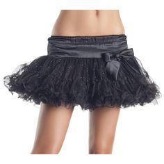 Layered Tulle Petticoat With Satin Elastic Waistband, Large Bow Accent, And Sparkly Silver Glitter Details. Black. New In Package. 92% Polyester/8% Spandex. Great For Costumes! Elegant Black Party Petticoat, Elegant Black Petticoat For Party, Black Fitted Petticoat For Party, Elegant Mini Petticoat For Party, Party Mini Skirt Petticoat, Elegant Stretch Petticoat For Party, Party Skirt With Attached Cancan And Stretch, Stretch Skirt With Attached Cancan For Party, Nautical Skirt