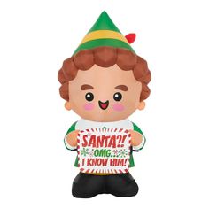 an inflatable christmas ornament that says santa's coming i know him