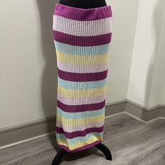 Elevate Your Wardrobe With This Beautiful Bcbgeneration Knitted Skirt. Perfect For Any Occasion, This Straight Pencil Skirt Boasts A Colorful Striped Pattern And A Comfortable Pull-On Closure. Made From High-Quality Knit Fabric With A Medium Wash, This Skirt Is Brand New With Tags And Is Sure To Impress. Ideal For Travel, Workwear, Or Casual Wear, This Skirt Is Available In A Size Large And Is Suitable For Regular Size Types. The Skirt Is Designed For Women And Features A Multicolored Pattern Th Spring Knit Long Skirt, Spring Knit Pencil Skirt, Gold Pleated Skirt, High Waisted Black Skirt, Beige Pencil Skirt, Long Pencil Skirt, Bodycon Pencil Skirt, Grey Mini Skirt, Knitted Skirt