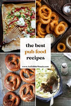 the best pub food recipes from around the world including pretzels, onion rings and beer