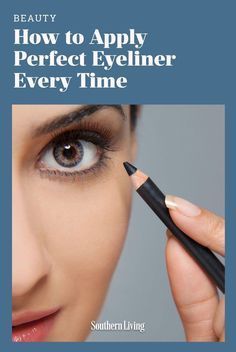 Simple Eyeliner With Pencil, Clean Makeup Eyeliner, Ways To Wear Eyeliner, How To Use Eye Pencil, How To Apply Eyeliner Pencil, Eyeliner How To, Eyeliner Pencil Tutorial, How To Put On Eyeliner, Eyeliner Hacks For Beginners