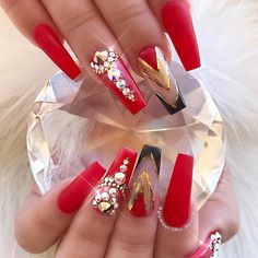 16.1k Followers, 386 Following, 796 Posts - See Instagram photos and videos from ELITE GOLD COAST NAIL SALON  (@glamour_chic_beauty) Red Nails Coffin, Las Vegas Nails, Vegas Nails, Nail Candy, Red Nail Designs, Best Nail Polish, Ugly Duckling, Instagram Nails