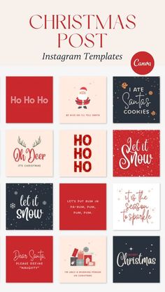 christmas postcard templates for instagram