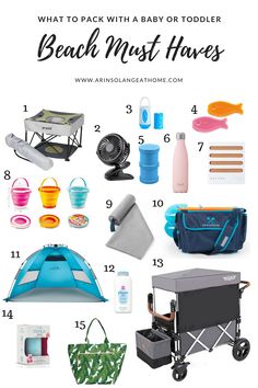 what to pack with a baby or toddler beach must haves for the family