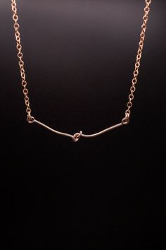 A gorgeous, tied love knot necklace. This unique piece adds a touch of sparkle to your everyday look. It is a great sentimental gift and looks lovely when layered with other necklaces. The curved, tied knot pendant measures approxirately 2.5″ in size. The necklace hangs from a delicate 14K gold-filled, 14K rose gold filled, or sterling silver chain and closes with a lobster clasp. Choose from 14K GOLD FILL, 14K ROSE GOLD FILL, or STERLING SILVER. This necklace can be great for everyday wear or for a special evening out. It’s simple, clean and incredibly eye-catching. Every piece is organic and unique — no two Hannah Naomi pieces are exactly alike.Hand-crafted to order in our Portland, OR studio. Tied Knot, Love Knot Necklace, Love Knot, Knot Necklace, Tie Knots, Sentimental Gifts, Necklace Gold, Sterling Silver Chains, Everyday Look