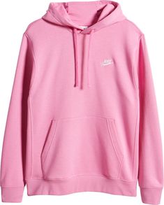 Nike Sportswear Club Hoodie | Nordstrom Pink Nike, Pink Nikes, Swoosh Logo, Cute Everyday Outfits, Nike Hoodie, Pink Hoodie, Cute Fits, Dream Clothes, Hoodie Design