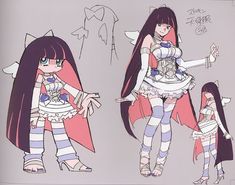 Stocking Art, Panty And Stocking Anime, Panty And Stocking, Cartoon Art Styles, 그림 그리기, Character Design Inspiration, Anime Character Design