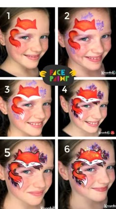 Fox Face Paint, Face Art Painting, Face Painting Tips, Adult Face Painting