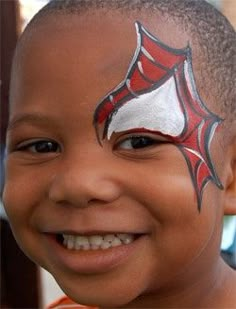 boy facepaint - Bing Images Eye Face Painting, Face Painting For Boys, Halloweenský Makeup, Cheek Art