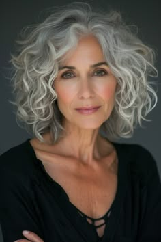 79+ Curly Hairstyles for Women Over 60 Medium Length Curls, Perfect Curly Hair, Grey Curly Hair, Grey Hair Inspiration, Top Hairstyles, Chic Hairstyles, Medium Hair Cuts, Short Curly Hair, Hairstyles For Women