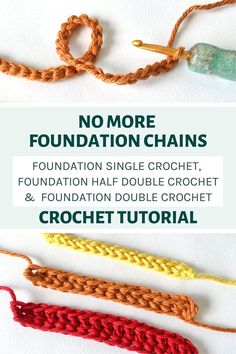 the instructions for how to crochet with no more foundation chains, including one single crochet