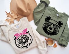 Bear Family Shirts, Matching Family Outfits, Family Matching Shirts, Mama Bear Papa Bear Baby Bear, Bear Birthday Party, Baby Sweatshirt -----How To Order----- 1-) Please, check and review all photos 2-) Choose your t-shirt size and color *Different styles of shirts may have different shades of same color choice due to different manufacturer brands. *For this reason, we recommend you to match shirts from the same styles if you want precisely matching colors (exa. Unisex, V-neck, Tank top, etc.). 3-) Click add to cart. You can go back to add more product 4-)Click "Proceed to check out" 5-)When you check out, you can add a note to seller for any request. ---------- Product ---------- * 4.2 oz., 100% airlume combed and ringspun cotton, 32 singles * 32 singles Athletic Heather and Black Heathe Mama Bear Papa Bear Baby Bear, Family Matching Shirts, Bear Birthday Party, Bear Family, Bear Bear, Family Shirts Matching, Bear Birthday, Papa Bear, Matching Family Outfits