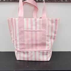 Nwt Victoria's Secret Cooler And Beach Bag Their Signature Pink And White Coloring Cooler On The Bottom To Keep Your Drinks Or Snacks Cold Top Has Plenty Of Room To Pack Towels Maybe A Little Bikini Whatever It Is That You Want For The Beach Or The Pool It's A Pretty Fun Bag. Victoria's Secret White Bag For Beach, Victoria's Secret White Beach Bag, Victoria's Secret Beach Bag For Summer, Victoria's Secret Pink Vacation Bag, Victoria's Secret Pink Bags For Vacation, Victoria's Secret Summer Beach Bag, Trendy Victoria's Secret Vacation Bag, Victoria's Secret Casual Beach Bag, Victoria's Secret Summer Vacation Bags