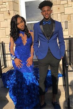 Royal Blue Mermaid Prom Dress, Suit For Groom, Shawl Lapel Tuxedo, Blue Mermaid Prom Dress, Girl Prom, Train Silhouette, Prom 2022, Prom Couples, Blue Shawl