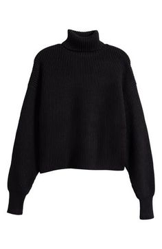 This warming ribbed turtleneck sweater features an on-trend slouchy fit that'll keep you cozy and cute. Turtleneck Long sleeves Ribbed cuffs and hem 48% viscose, 28% polyester, 24% nylon Dry clean or hand wash, dry flat Imported Black Owned/Founded American Cozy, Cute Turtleneck, Ribbed Turtleneck Sweater, Holiday Pajamas, Ribbed Turtleneck, Denim Leggings, Skin Care Women, Good American, Free Fabric