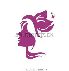 Woman Silhouette, Beauty Salon, Stock Vector, Royalty Free, Royalty Free Stock Photos, Stock Images, Stock Photos, Purple, Beauty