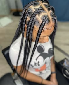 Two Ponytail Braids, Kids Box Braids, Ponytail Braid, Big Box Braids, Big Braids, Big Box Braids Hairstyles, African Hair Braiding Styles