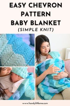 the easy chevron baby blanket knitting pattern