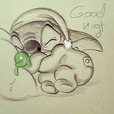 a drawing of a cartoon character sleeping